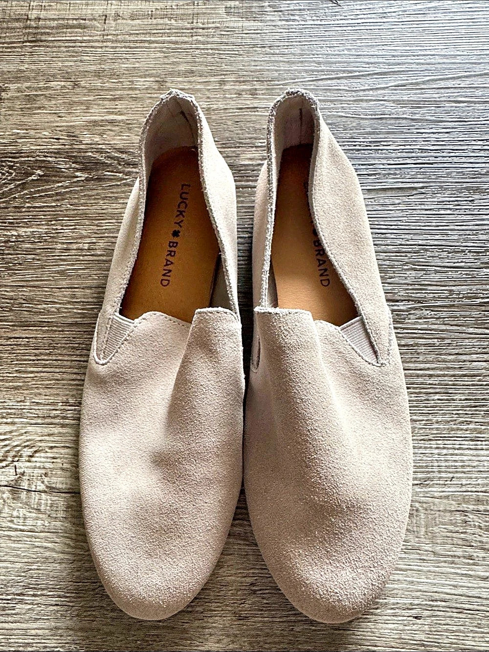 Lucky Brand Slip-On Flats in Taupe